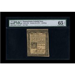 Pennsylvania October 25, 1775 1s PMG Gem