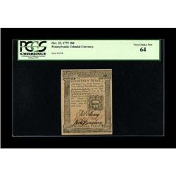 Pennsylvania October 25, 1775 18d PCGS Very