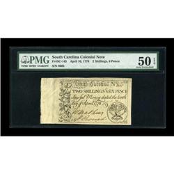 South Carolina April 10, 1778 2s/6d PMG About