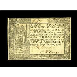 Virginia May 4, 1778 (Dates Printed) $10 Very