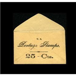 Postage Stamp Envelope 25¢ Crisp Uncirculated.