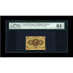Fr. 1228 5c First Issue PMG Choice Uncirculated