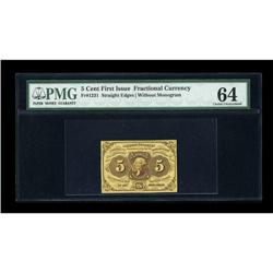 Fr. 1231 5c First Issue PMG Choice Uncirculated