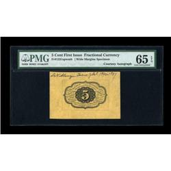 Fr. 1231SP 5c First Issue Wide Margin Back