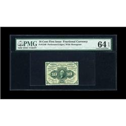 Fr. 1240 10c First Issue PMG Choice Uncirculated