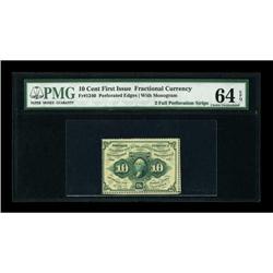 Fr. 1240 10c First Issue PMG Choice Uncirculated