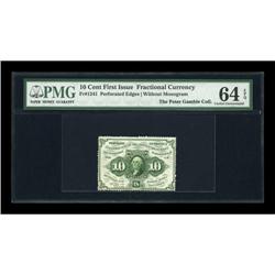Fr. 1241 10¢ First Issue PMG Choice Uncirculated
