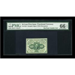 Fr. 1242 10¢ First Issue PMG Gem Uncirculated 66