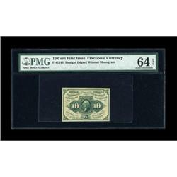Fr. 1243 10c First Issue PMG Choice Uncirculated