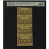 Fr. 1281 25c First Issue Vertical Strip of Four