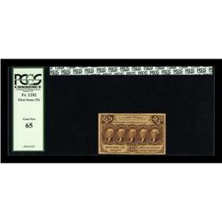 Fr. 1282 25c First Issue PCGS Gem New 65.
