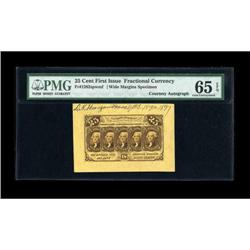 Fr. 1282sp 25c First Issue PMG Gem Uncirculated