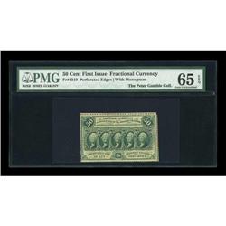 Fr. 1310 50¢ First Issue PMG Gem Uncirculated 65