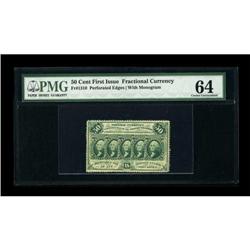 Fr. 1310 50c First Issue PMG Choice Uncirculated