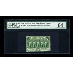 Fr. 1311 50c First Issue PMG Choice Unc 64
