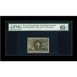 Fr. 1289 25c Second Issue PMG Gem Uncirculated