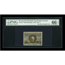 Fr. 1317 50¢ Second Issue PMG Gem Uncirculated