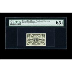Fr. 1226 3c Third Issue PMG Gem Uncirculated 65