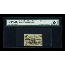 Fr. 1226 3c Third Issue Courtesy Autograph PMG