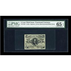 Fr. 1238 5c Third Issue PMG Gem Uncirculated 65