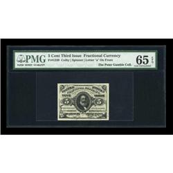 Fr. 1239 5c Third Issue PMG Gem Uncirculated 65