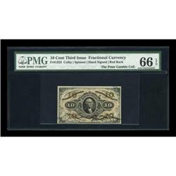 Fr. 1253 10¢ Third Issue PMG Gem Uncirculated 66