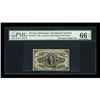 Fr. 1253 10¢ Third Issue PMG Gem Uncirculated 66