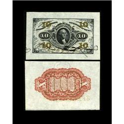 Fr. 1253SP 10c Wide Margin Pair Third Issue Face