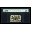 Fr. 1254 10¢ Third Issue PMG Gem Uncirculated 66