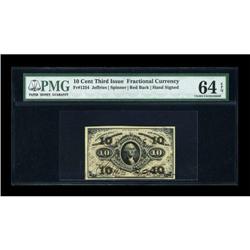 Fr. 1254 10c Third Issue PMG Choice Uncirculated