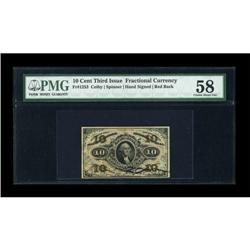 Fr. 1254 10c Third Issue PMG Choice About Unc