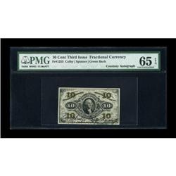 Fr. 1255 10c Third Issue PMG Gem Uncirculated 65