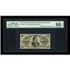 Fr. 1291 25¢ Third Issue PMG Gem Uncirculated 66
