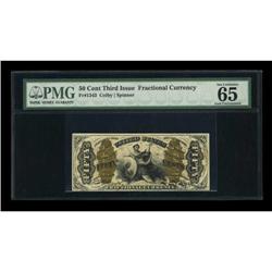 Fr. 1343 50c Third Issue Justice PMG Gem