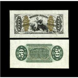 Fr. 1343/58SP 50c Third Issue Wide Margin Pair