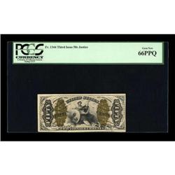 Fr. 1344 50c Third Issue Justice PCGS Gem New