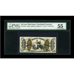 Fr. 1344 50c Third Issue Justice PMG About