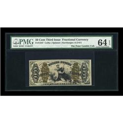 Fr. 1347 50¢ Third Issue Justice PMG Choice