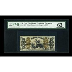 Fr. 1347 50c Third Issue Justice PMG Choice