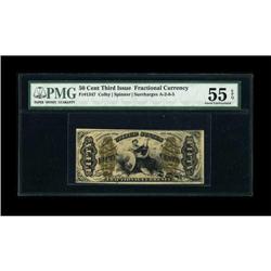 Fr. 1347 50c Third Issue Justice PMG About