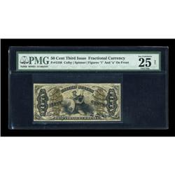 Fr. 1348 50c Third Issue Justice PMG Very Fine