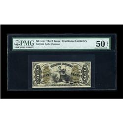 Fr. 1355 50c Third Issue Justice PMG About