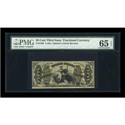 Fr. 1358 50c Third Issue Justice PMG Gem