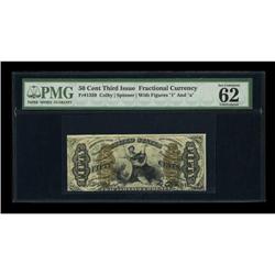 Fr. 1359 50c Third Issue Justice PMG