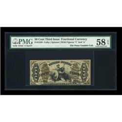 Fr. 1359 50¢ Third Issue Justice PMG Choice