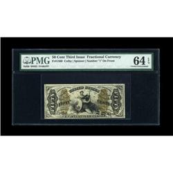 Fr. 1360 50c Third Issue Justice PMG Choice