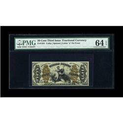 Fr. 1361 50c Third Issue Justice PMG Choice