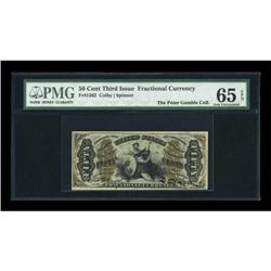 Fr. 1362 50¢ Third Issue Justice PMG Gem