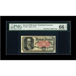 Fr. 1381 50c Fifth Issue PMG Gem Uncirculated 66