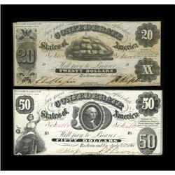 T8 $50 1861. T9 $20 1861